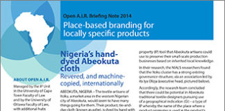 Place-Based Branding for Locally Specific Products