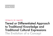 Tiered or Differentiated Approach to Traditional Knowledge and Traditional Cultural Expressions