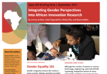 Integrating Gender Perspectives into African Innovation Research