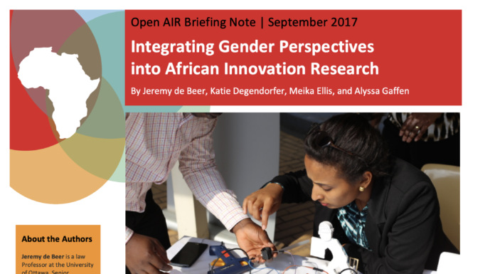 Integrating Gender Perspectives into African Innovation Research